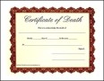 Fake Death Certificate Template Example