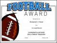 Football Certificate Template Word