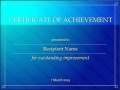 Free Achievement Certificate Template Sample