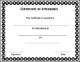 Free Attendance Certificate Template PDF Printable