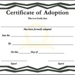 Free Certificate of Adoption