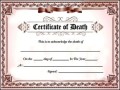 Free Death Certificate Template