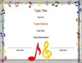 Free Music Certificate Template