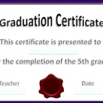 Free Printable Graduation Certificate Completion Template
