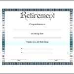 Free Retirement Certificate Template