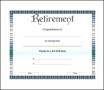 Free Retirement Certificate Template