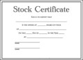 Free Stock Certificate Template