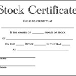 Free Stock Certificate Template Editable