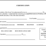 Free Swimming Certificate Template