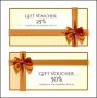 Gift Voucher Certificate Template with Golden Ribbon