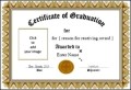 Graduation Certificate with Photo