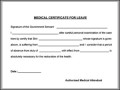 Medical Certificate For Leave