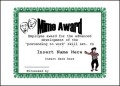 Mime Award Funny Certificate Template Printable