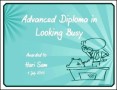 Online Looking Busy in Studies Funny Certificate