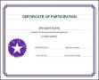 Participation Certificate Template Word