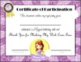 Participation Certificate Template for Kids