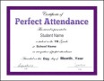 Perfect Attendance Awards