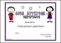 Perfect Attendance Template Certificate Sample