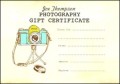 Photography Gift Certificate Vector