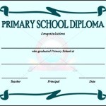 Primary School Certificate Template