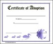 Printable Adoption Certificate Template