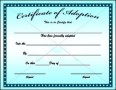 Printable Adoption Certificate Template Sample