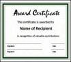 Printable Award Certificate