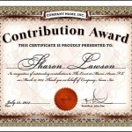 Printable Award Certificate Sample