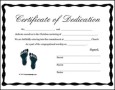 Printable Baby Certificate of Dedication