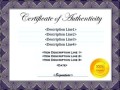 Printable Certificate of Authenticity Template