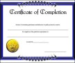 Printable Certificate of Completion