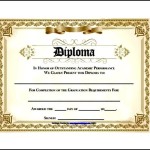 Printable Diploma Certificate Template Free