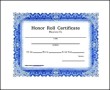 Printable Honor Roll Certificate