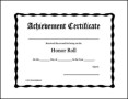 Printable and Fillable Honor roll Award Certificate