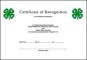 Recognition Certificate Templates Free Printable
