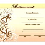 Retirement Certificate Template Download