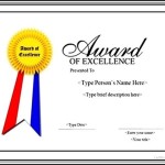 Sample Award Certificate Sample