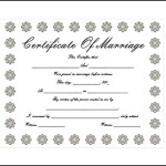 Sample Certificate of Marriage Template