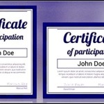 Sample Certificate of Participation