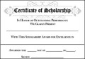 Sample College Scholarship Award Template Certificate