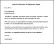 Sample Employment Certificate from Employer