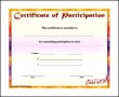 Sample Music Participation Certificate Template