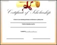 Sample Scholarship Certificate