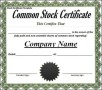 Sample Stock Certificate