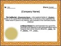 Sample Stock Certificate Template