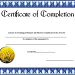 Sample of Certificate of Completion