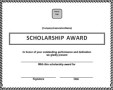 Scholarship Award Certificate Template in Doc File