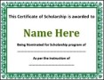 Scholarship Certificate