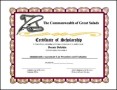 Scholarship Certificate Award Certificate Template