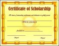 Scholarship Certificate Template Free Design